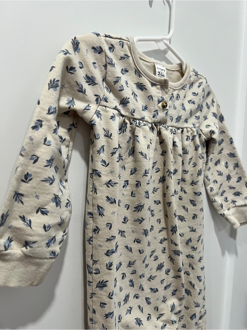 Carter’s 24M Floral Henley Romper | Cozy One-Piece Toddler Girl Outfit